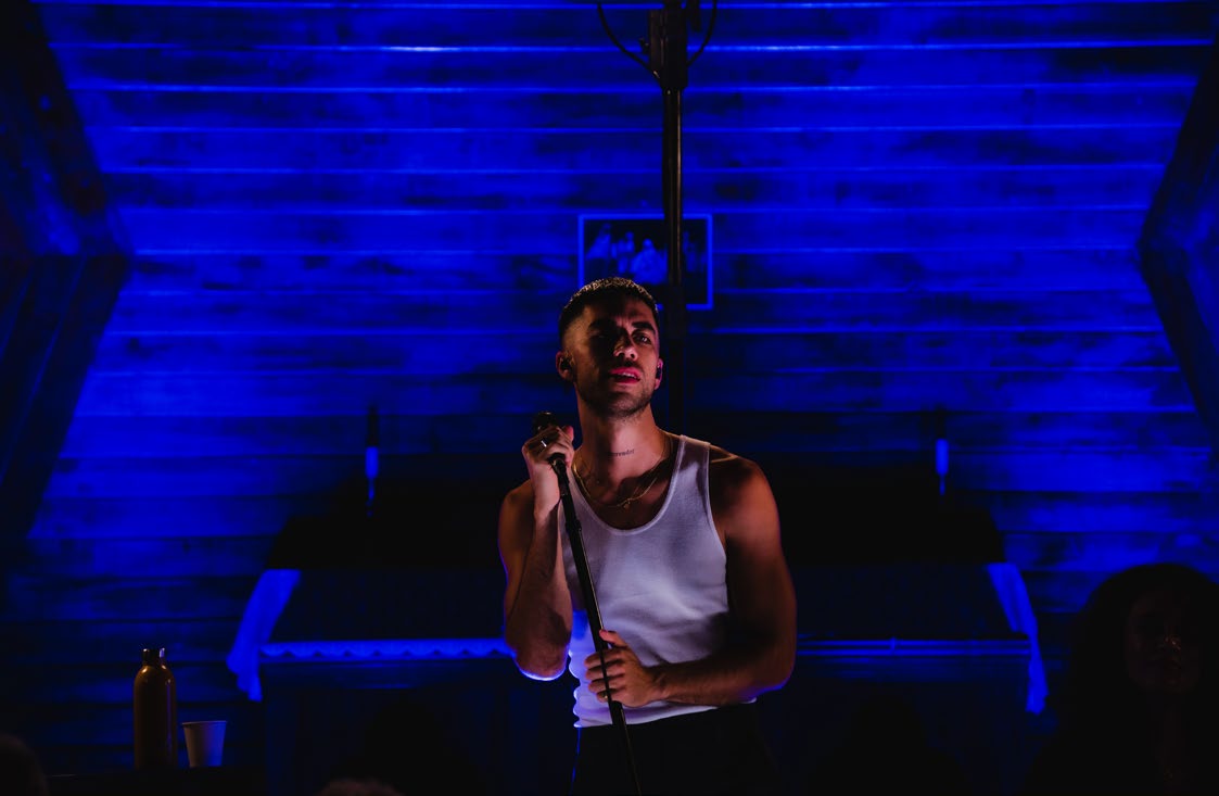 Teeks performing during his intimate churches tour last December.