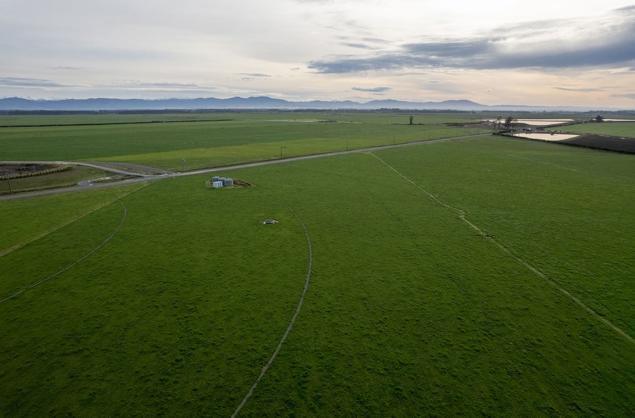 Drone shot of the Claxby farm.