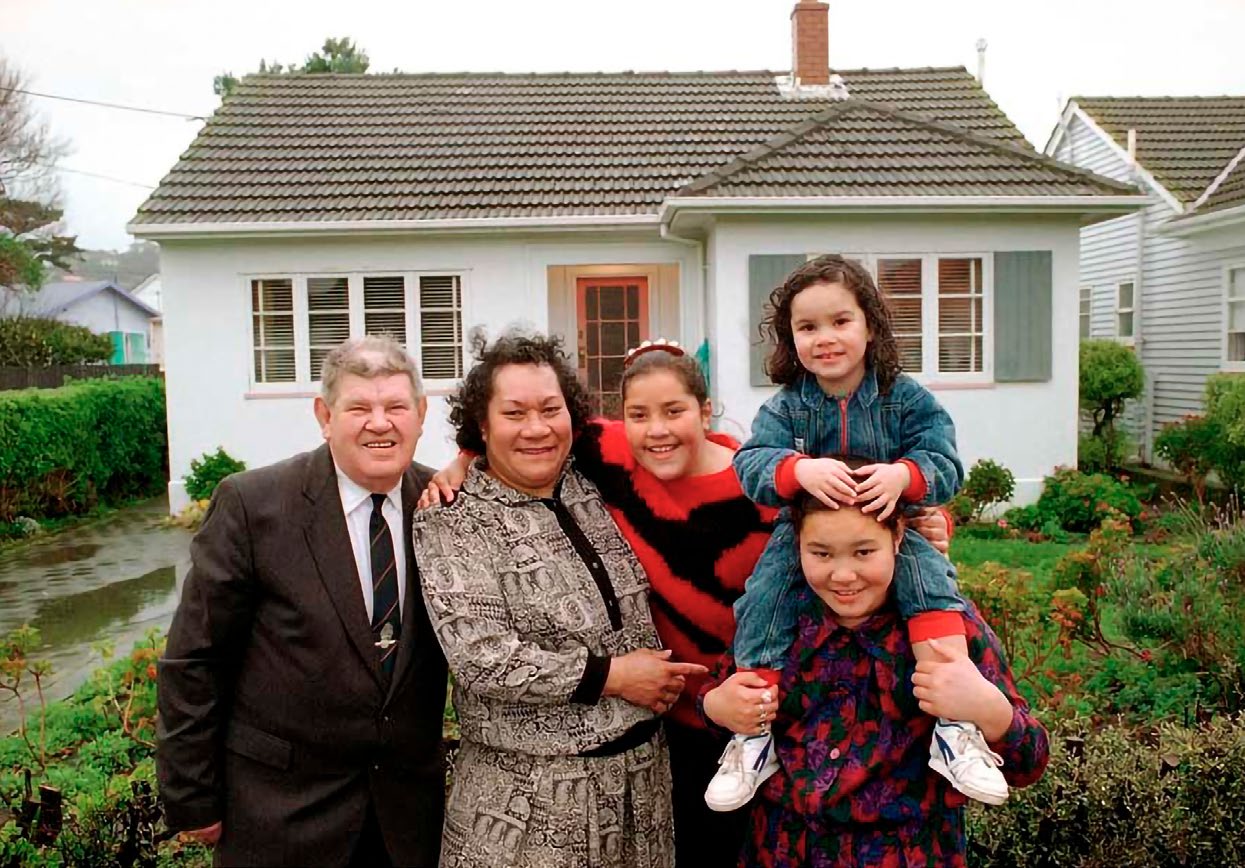 John and Winnie Nysse and their children, Theresa, Joana and Sophia, outside the same Fife Lane house, now their home, in the late 1990s. Photo: New Zealand Herald. standing outside 12 Fife Lane in 1978. Photo: Archives New Zealand/Te Whare Tohu Tuhituhinga O Aotearoa.