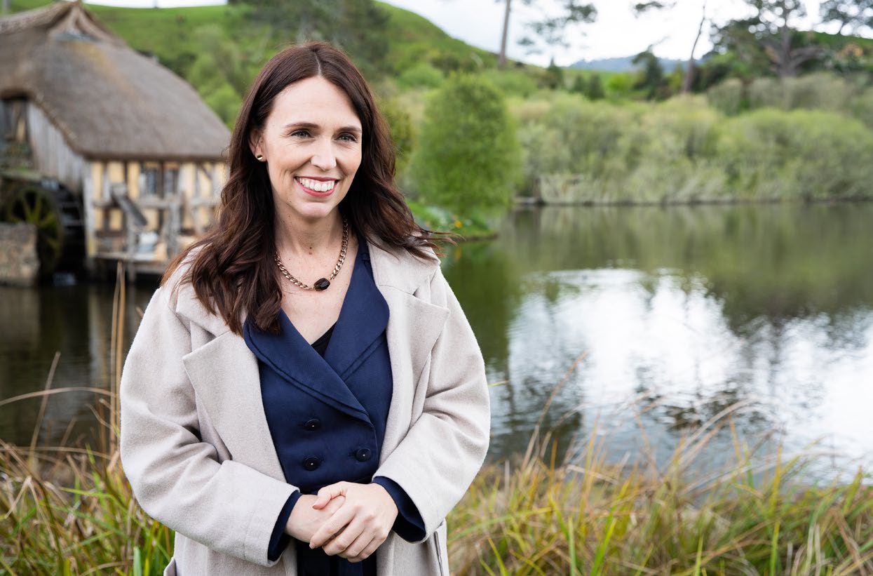 Jacinda in Hobbiton