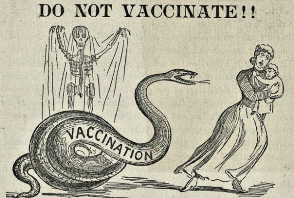 An anti-vaccination cartoon from the late 1800s.
