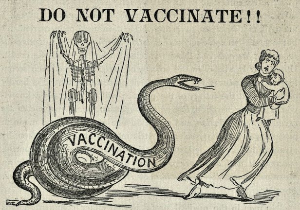 An anti-vaccination cartoon from the late 1800s.