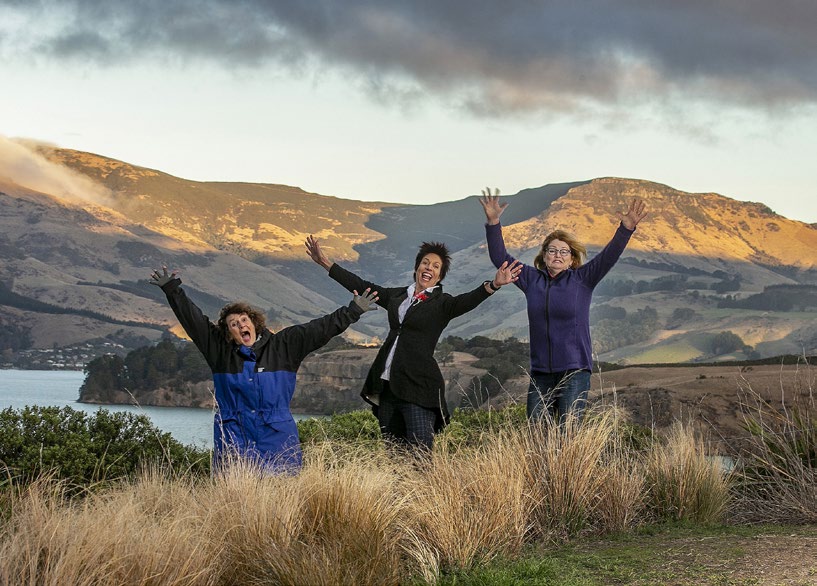 Christchurch Press editor Kamala Hayman and trust chair Maureen McCloy celebrate the success of the Te Ahu Pātiki campaign.