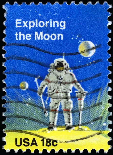 exploring the moon usa stamp
