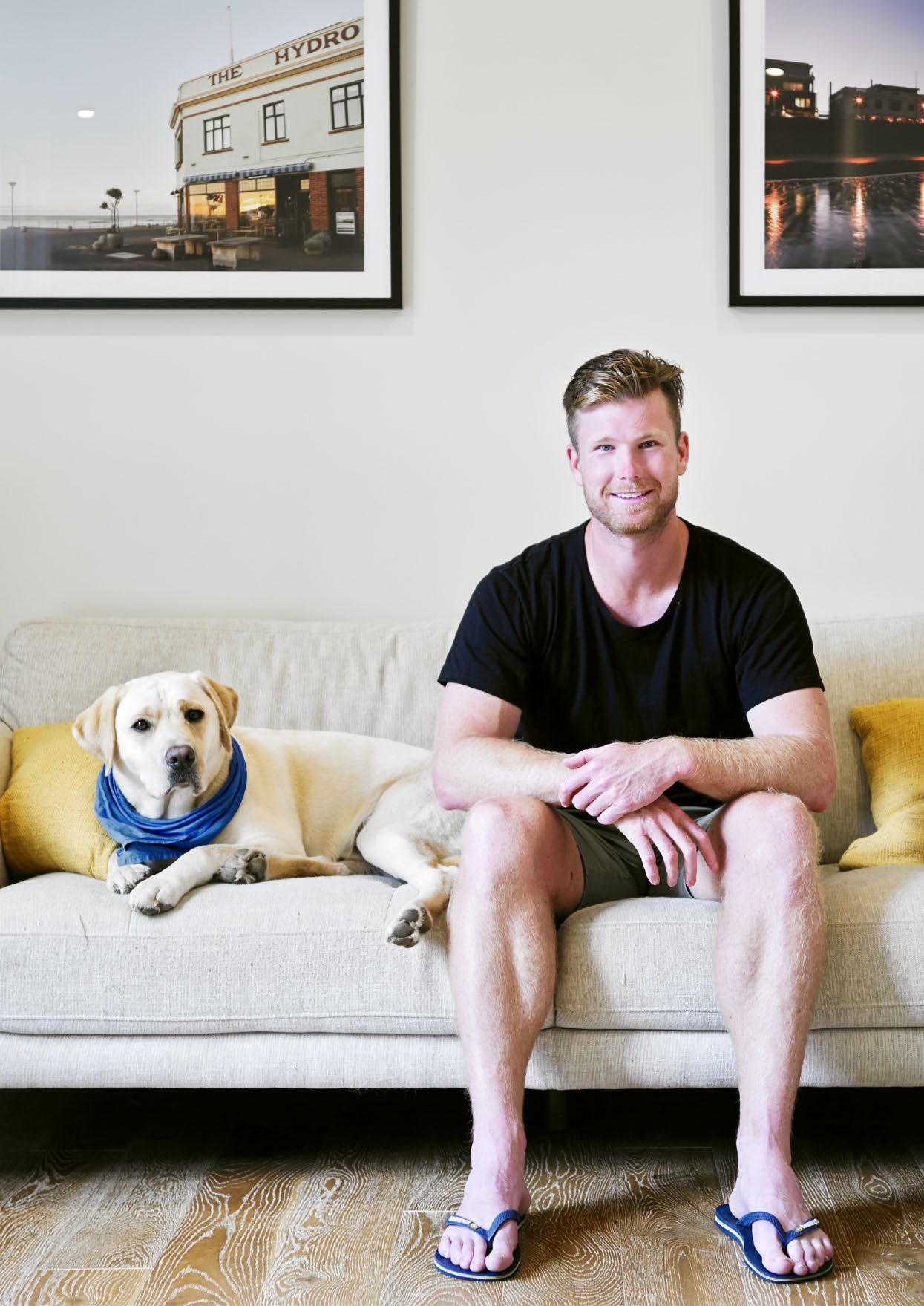 Jimmy Neesham with Charles Barkley. Photo: Victoria Birkinshaw.