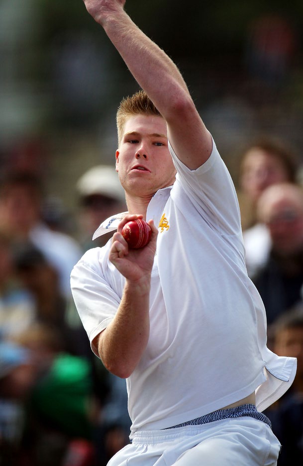 Jimmy Neesham as an Auckland Grammar student, during a New Zealand v England Under-19 Test match, 16 March 2008.