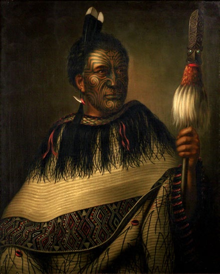 Gottfried Lindauer, Chief Ngairo Rakaihikuroa in Wairarapa, New Zealand.