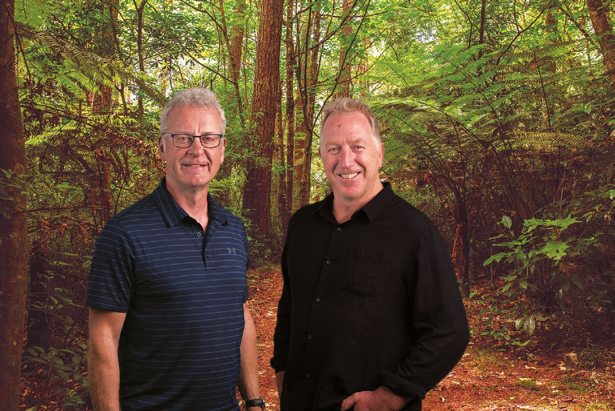 NZ Carbon Farming owners Matt Walsh, left, and Bruce Miller, right.