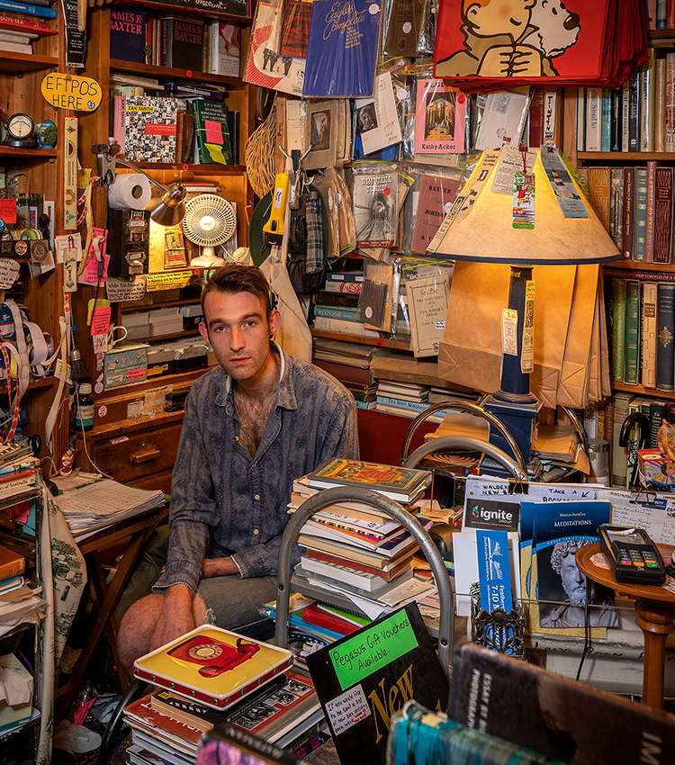 Daniel, a bookseller, says working at Pegasus Books is his dream job.