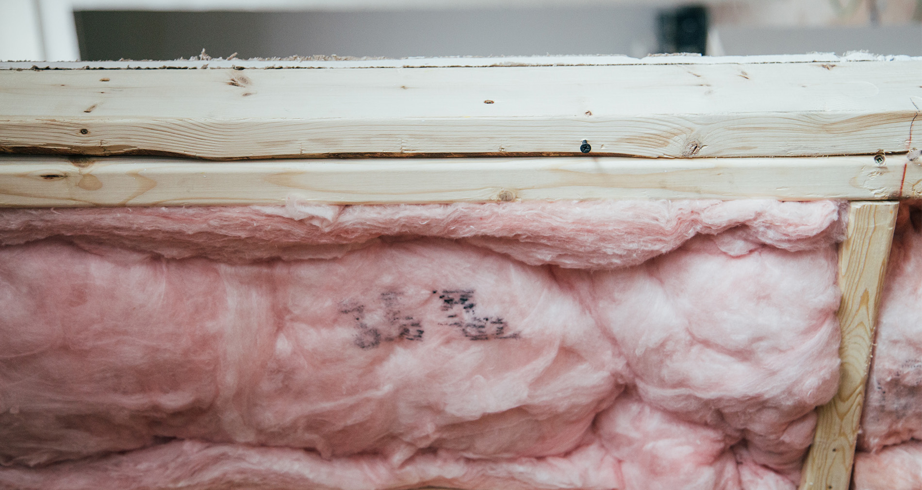 Insulation between the joists.