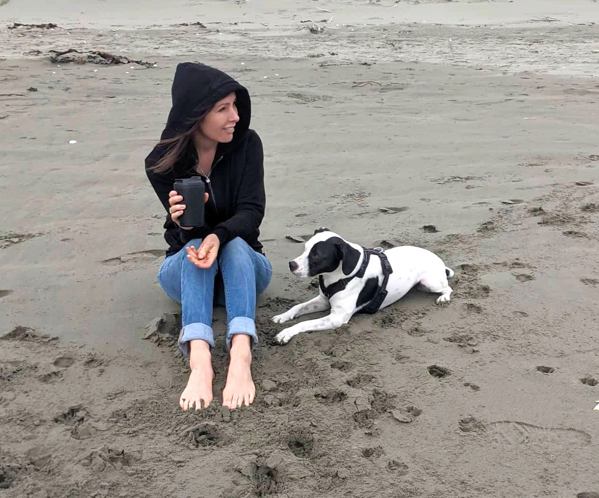 Dr Erin Jones and her pup Juno
