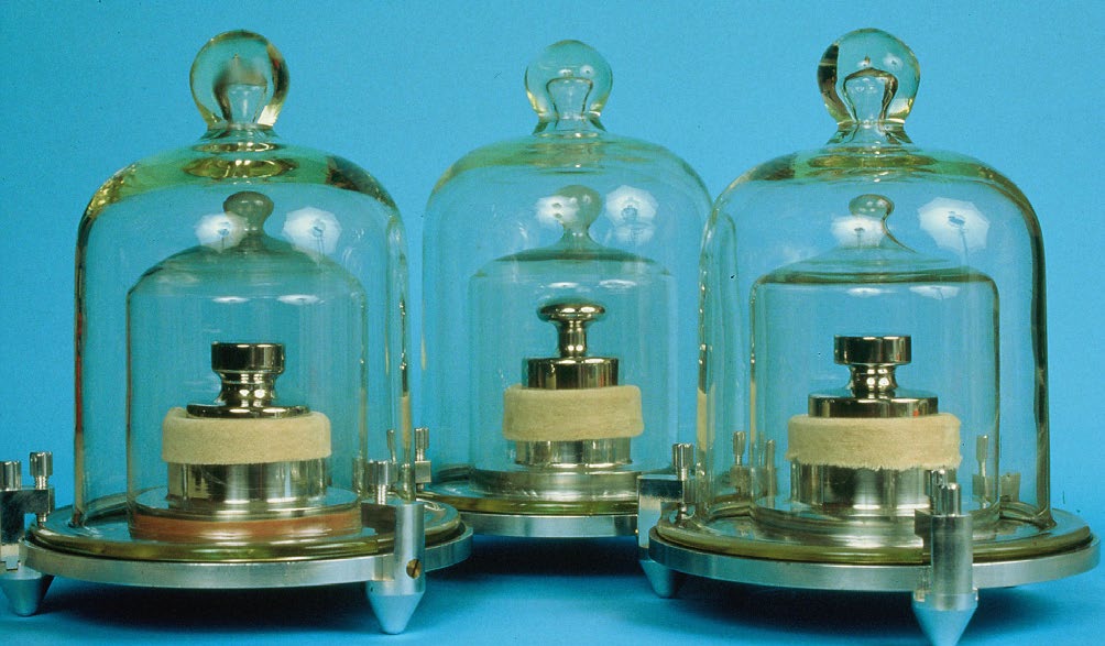 New Zealand’s three primary kilograms, below, in double bell jars which keep them free of weight-altering debris